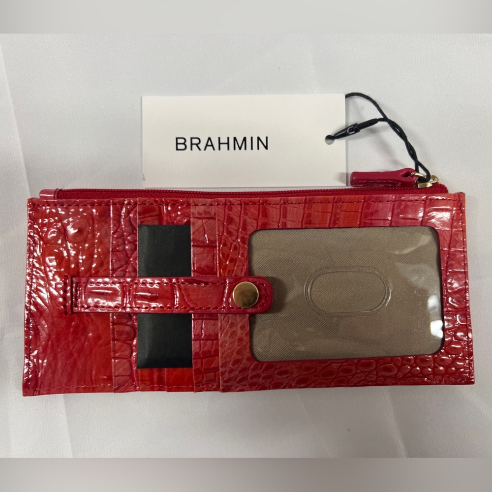 Brahmin Puny Coral Credit Card Wallet Brand New With Tags